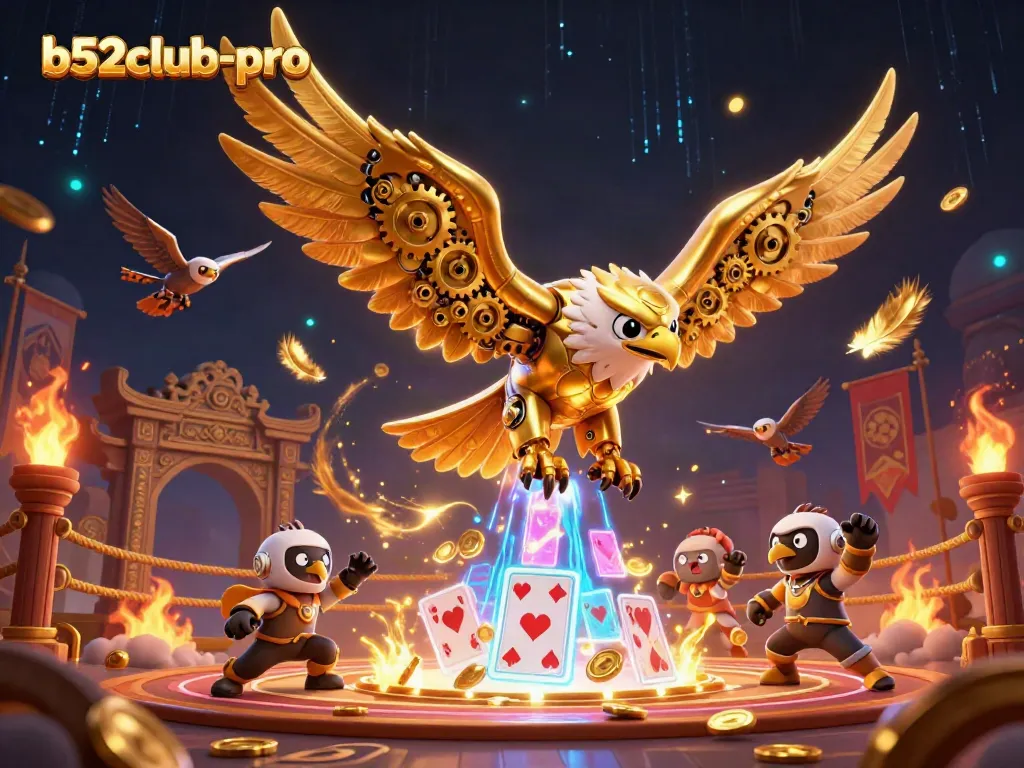 Experience winning strategies at b52club-pro with an electrifying 3D illustrated casino scene.