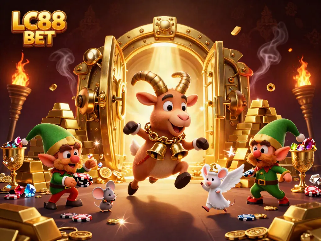 Experience thrilling gaming action with LC88 BET at a vibrant casino scene.
