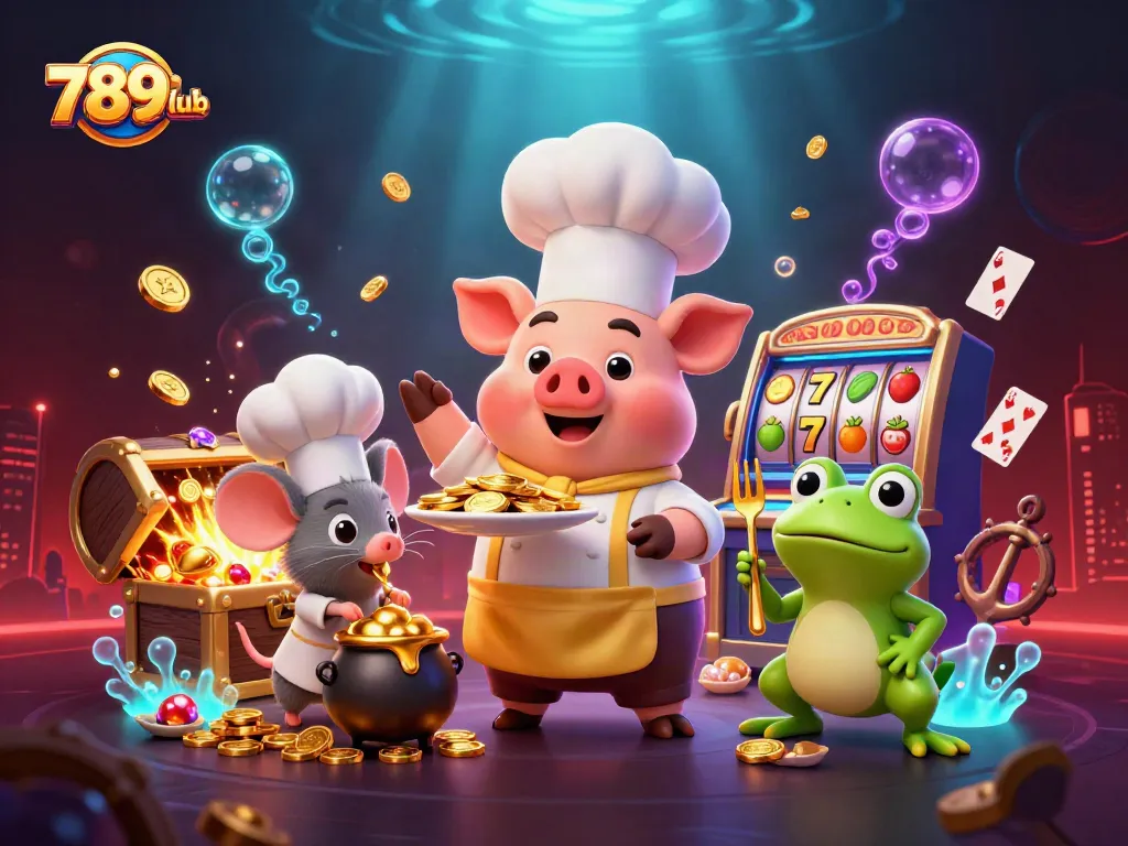 Experience thrilling gameplay at 789club with vibrant casino elements and lively characters.
