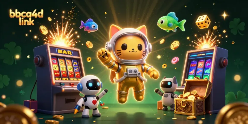 Visualisasi menarik dari bbca4d link dengan karakter luar angkasa dan slot mesin yang menggoda.