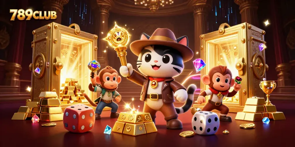 Immerse yourself in the thrilling action of 789CLUB, as the cat archaeologist uncovers casino treasures.