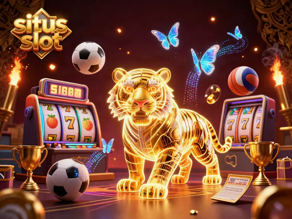 Experience thrilling sites with situs slot, showcasing neon-tinted casino adventures with dynamic gameplay elements.