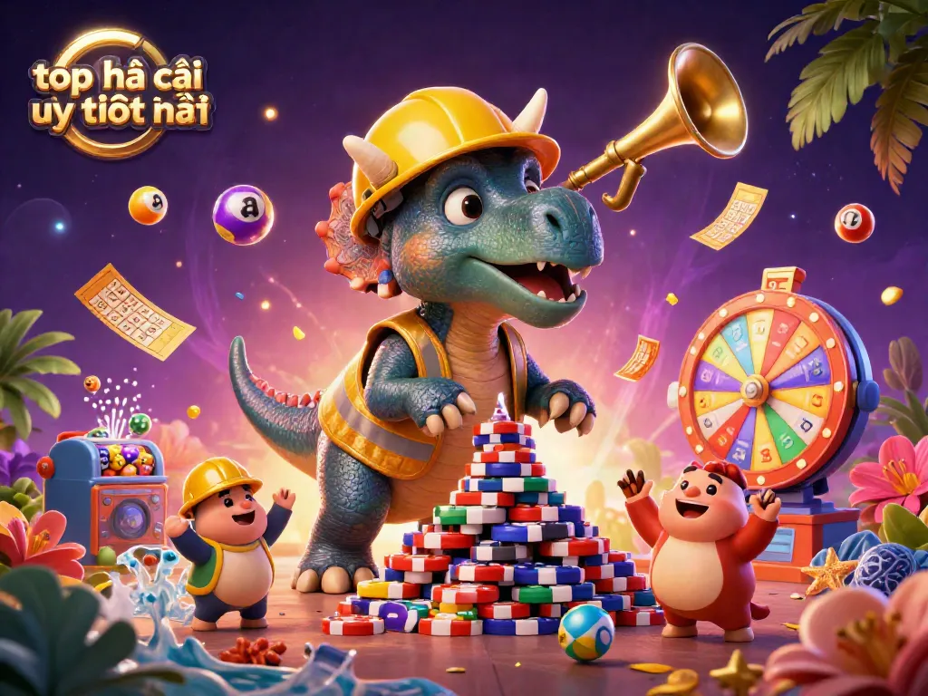 Engage in fun with top nhà cái uy tín nhất as vibrant characters create excitement in a dynamic casino scene.