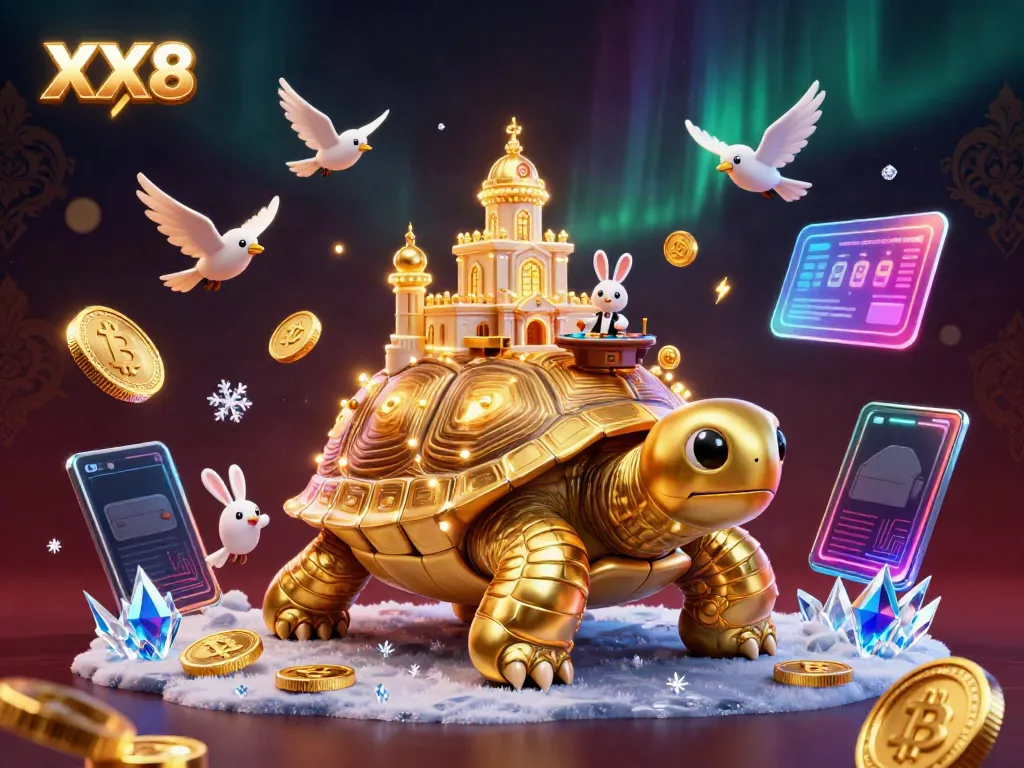 Experience the excitement of XX8 in a vibrant 3D casino scene with animated characters and digital gaming elements.