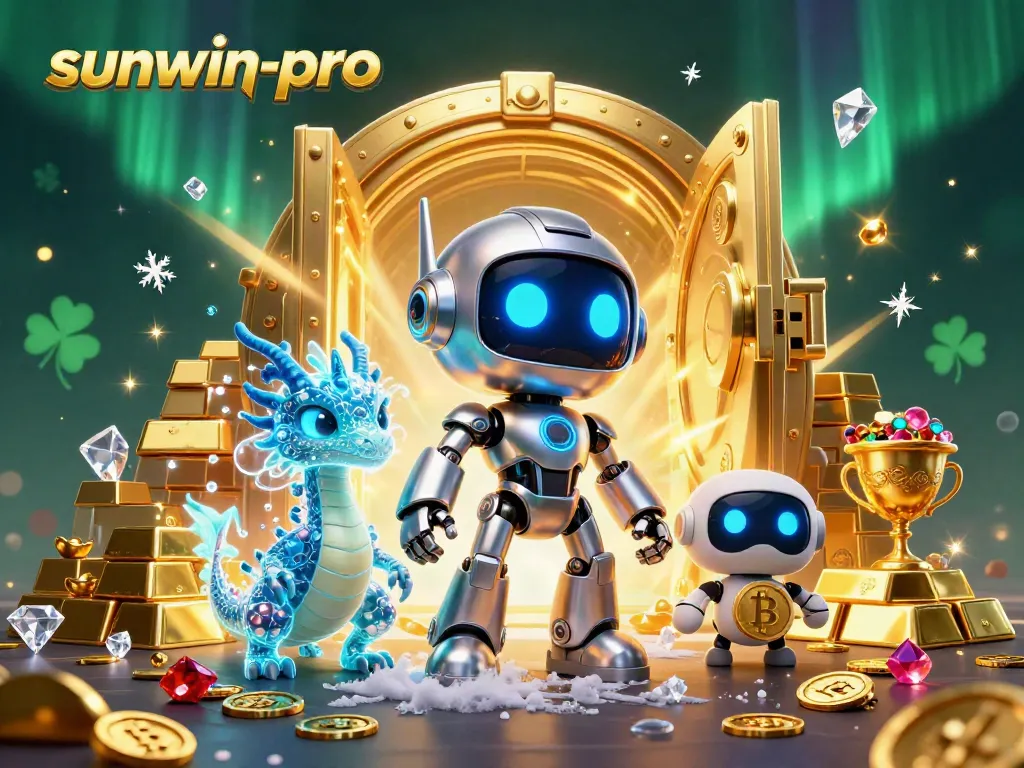 Engage with sunwin-pro's thrilling jackpot adventure featuring vibrant 3D characters and dazzling casino elements.