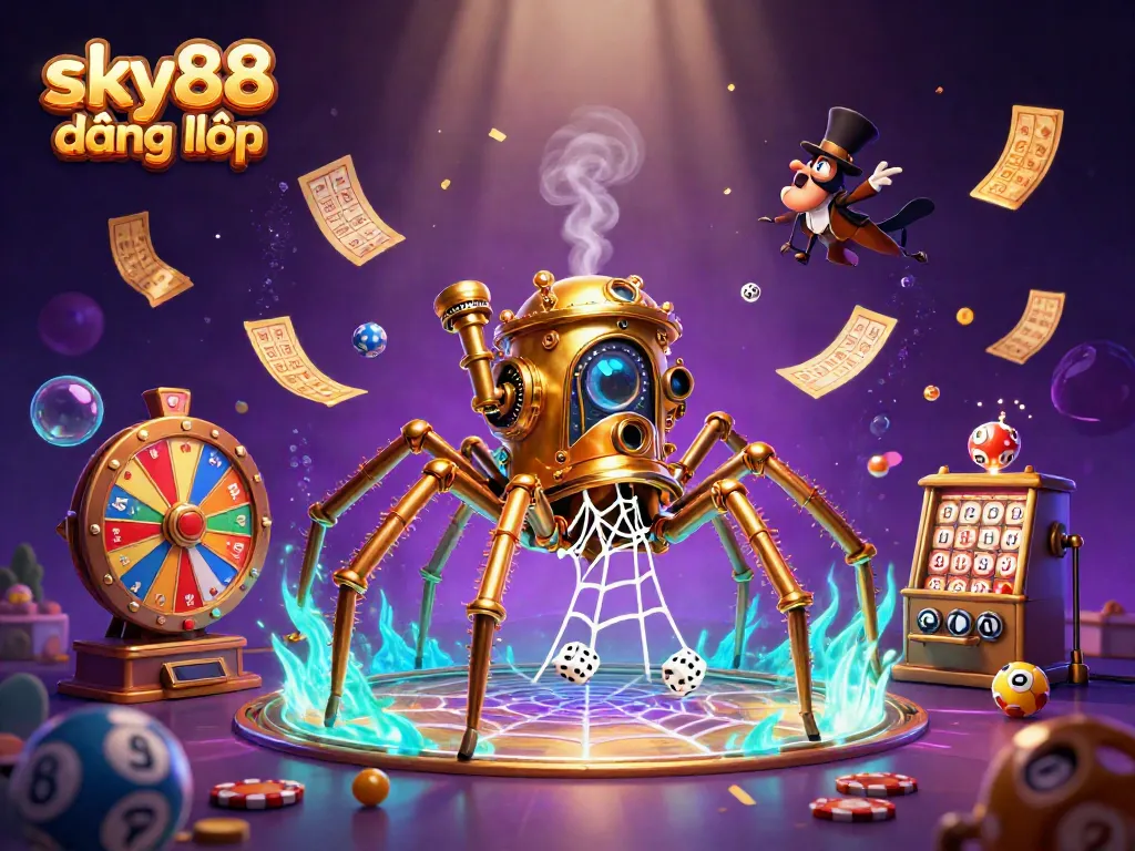 Catch exciting winnings with sky88 đăng nhập in this vibrant, dynamic 3D illustration.