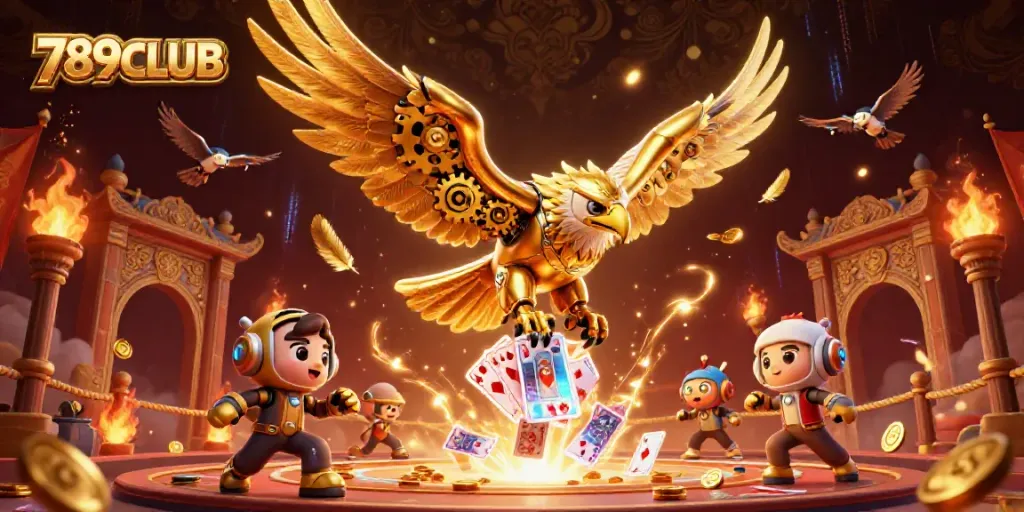 Engage in thrilling gameplay at 789CLUB with vibrant holographic elements and exciting casino atmosphere.