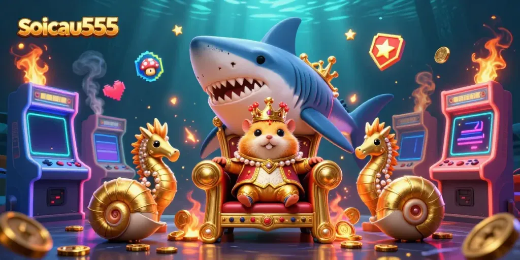Engage in thrilling casino adventures with soicau555, where a fierce hamster king rules over a vibrant gaming realm.
