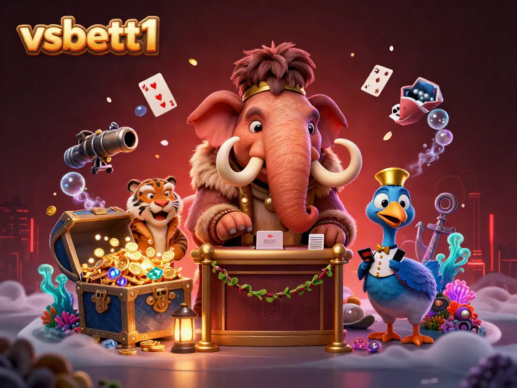 Experience the thrilling ambiance of vbsbett1 with vibrant characters in a dynamic casino scene.