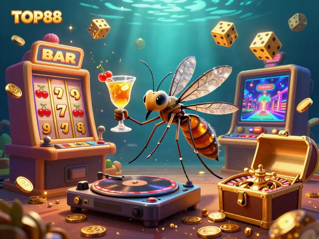 Engage with the immersive casino world of TOP88 featuring vibrant characters and thrilling gameplay elements.