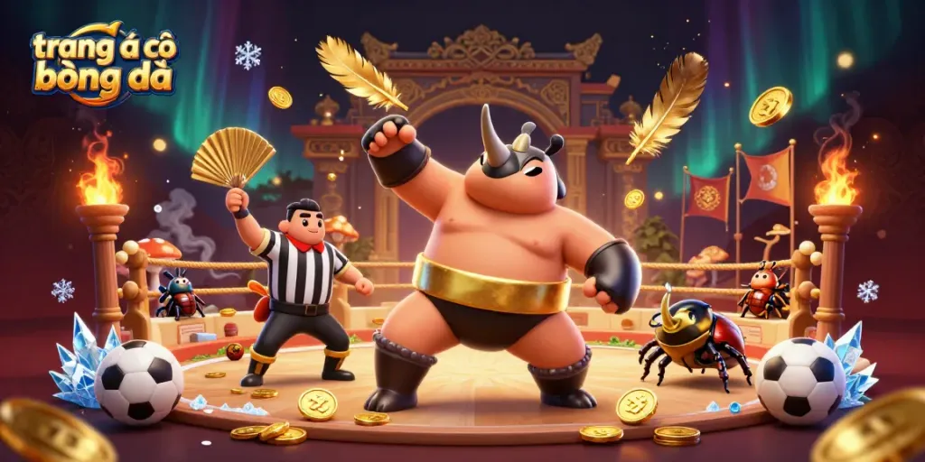 Engage in sports betting with dynamic illustration featuring trang cá cược bóng đá and vibrant gambling elements.