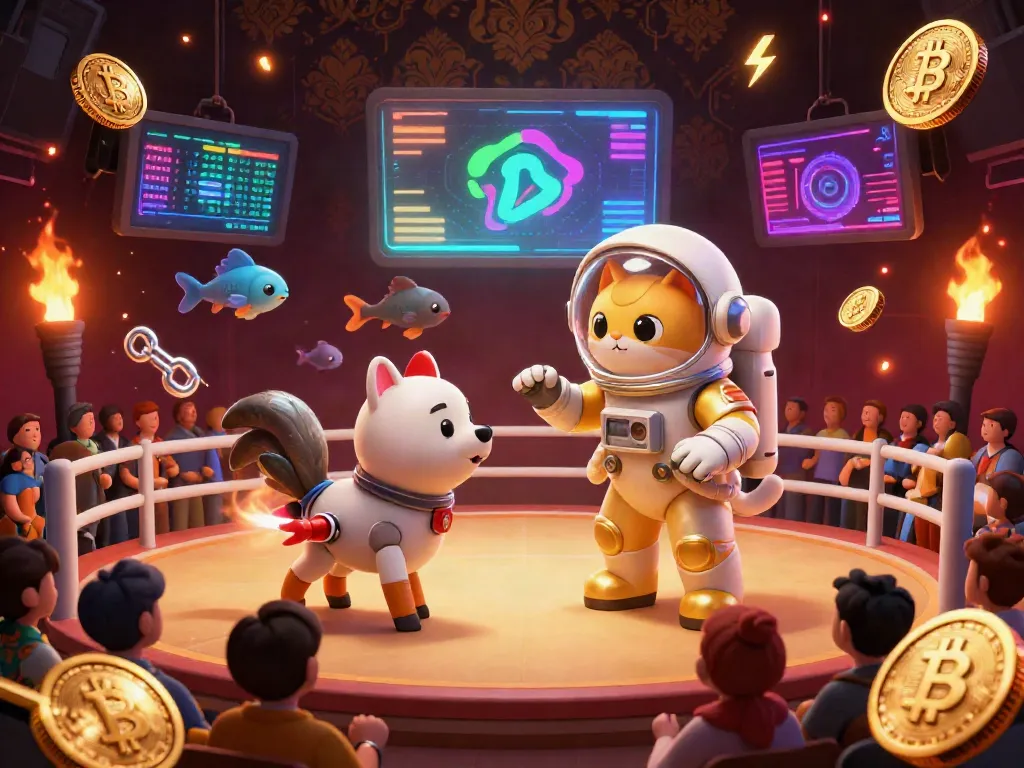 Engage in thrilling cockfighting action with sv388 as a 3D astronaut cat observes a vibrant gambling arena.